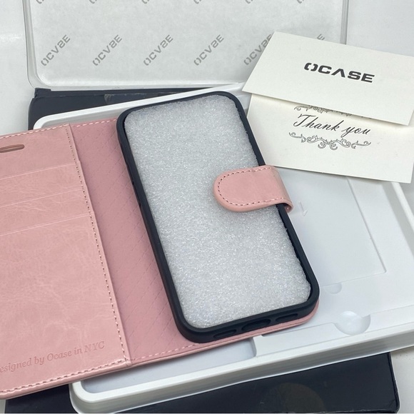 OCASE PINK FLIP WALLET PHONE CASE FOR IPHONE 12 MINI NEW IN THE BOX - Picture 2 of 9